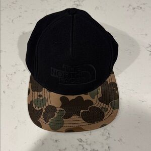 The North Face Black Cap with Camo Brim